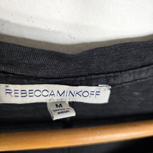 Rebecca Minkoff Black Studded Crochet Sleeveless Top Goth Punk Whimsigoth - Picture 6 of 6